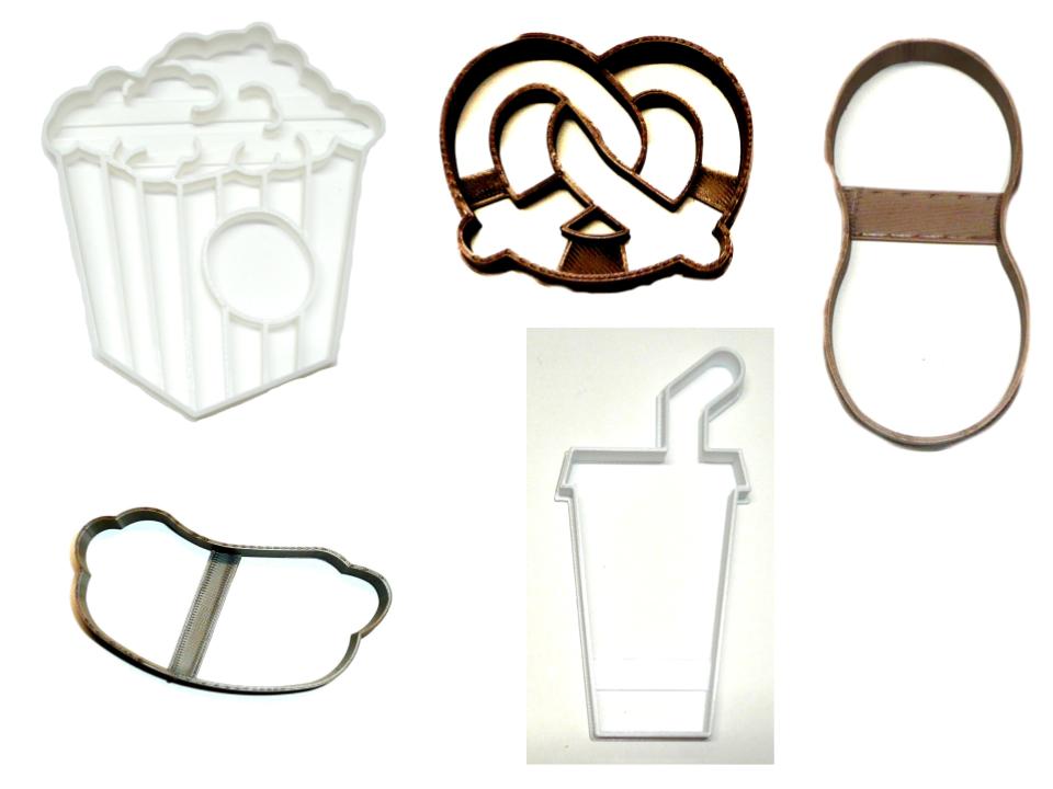 Concession Stand Stadium Food Snack Set of 5 Cookie Cutters USA PR1453