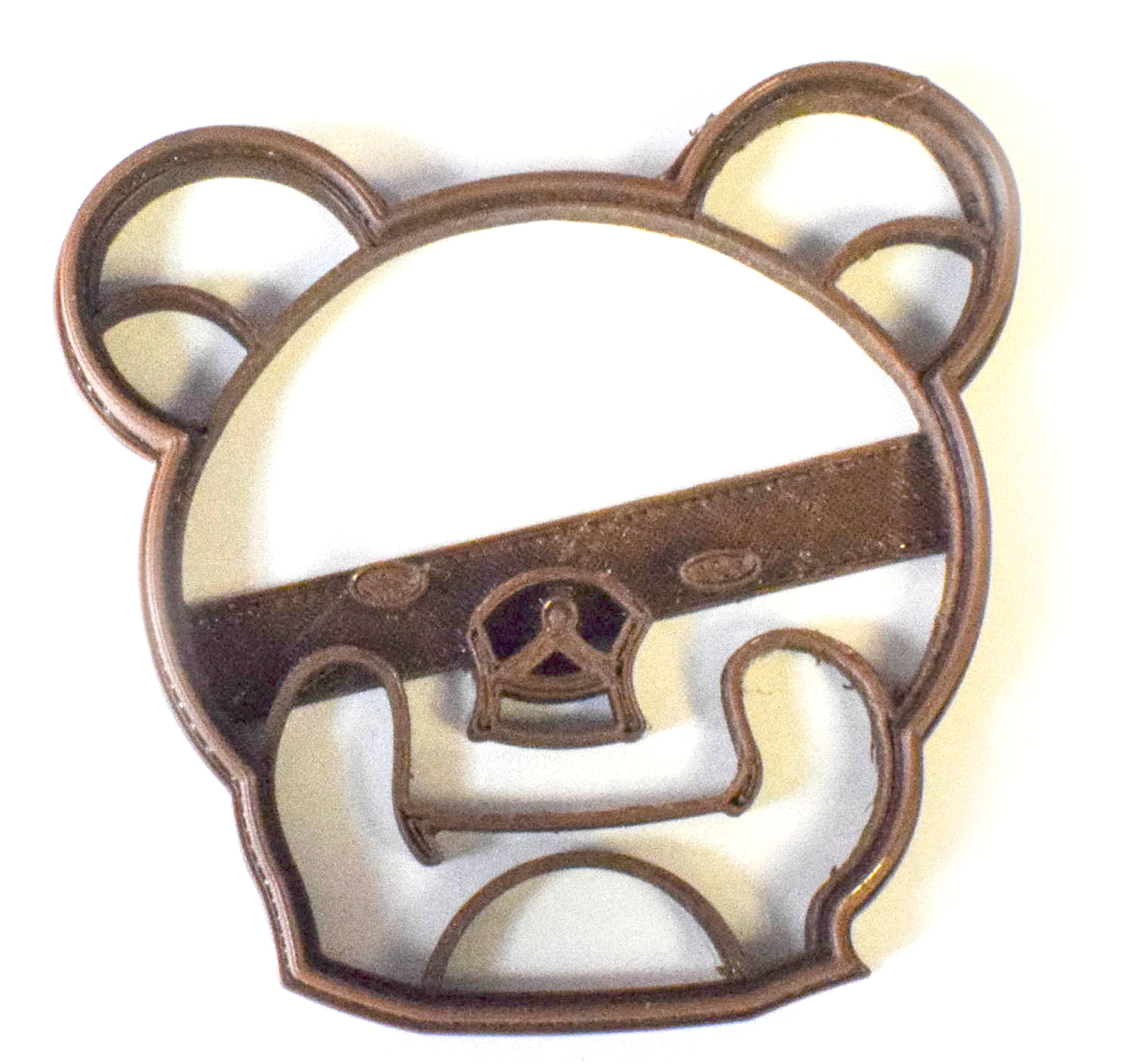 Bear Face Playing Peek-a-boo Cookie Cutter Made in USA PR777