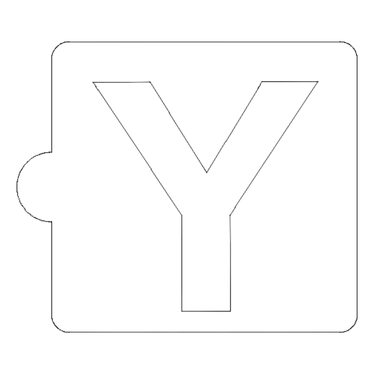 Y Letter Alphabet Stencil for Cookies or Cakes USA Made LS107Y