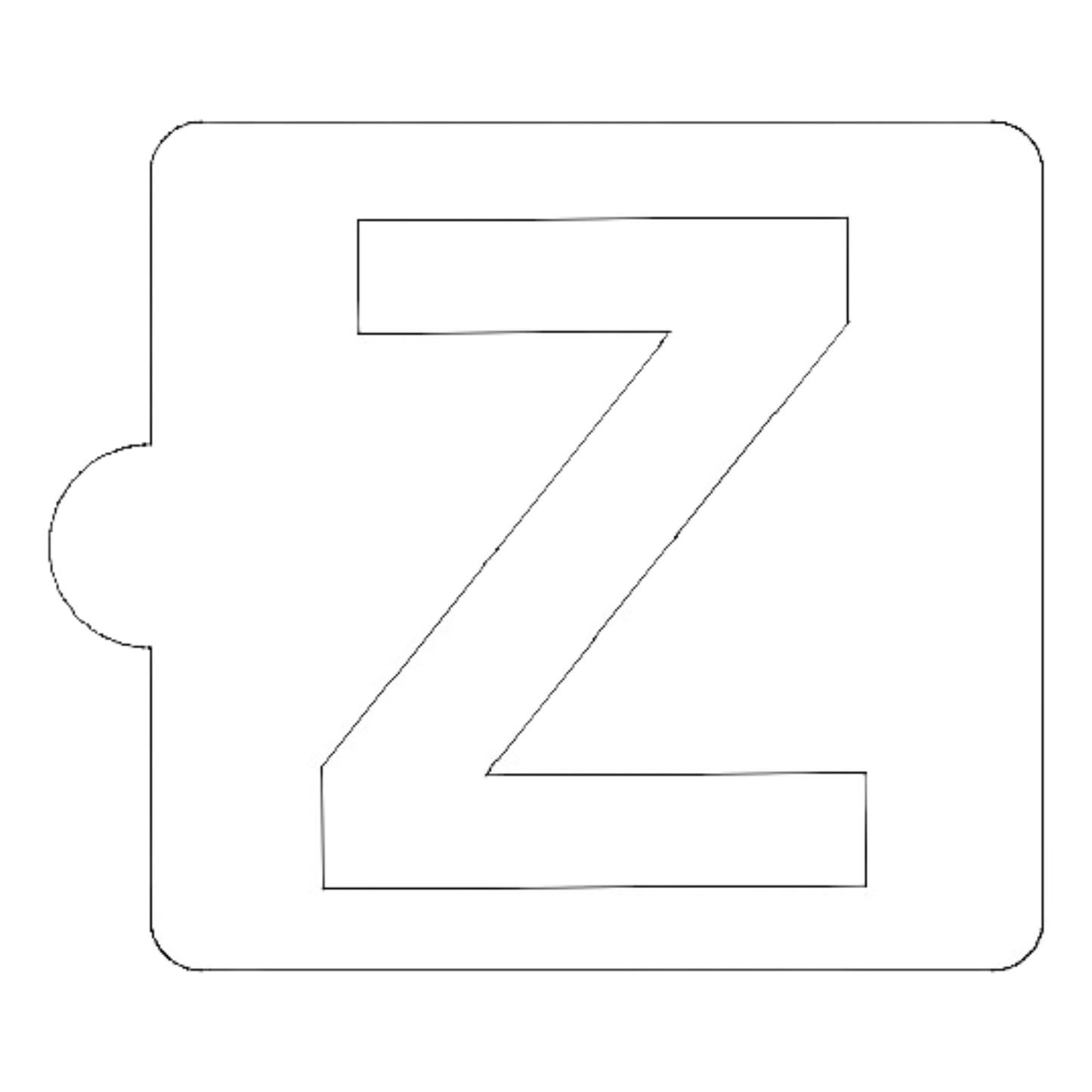 Z Letter Alphabet Stencil for Cookies or Cakes USA Made LS107Z