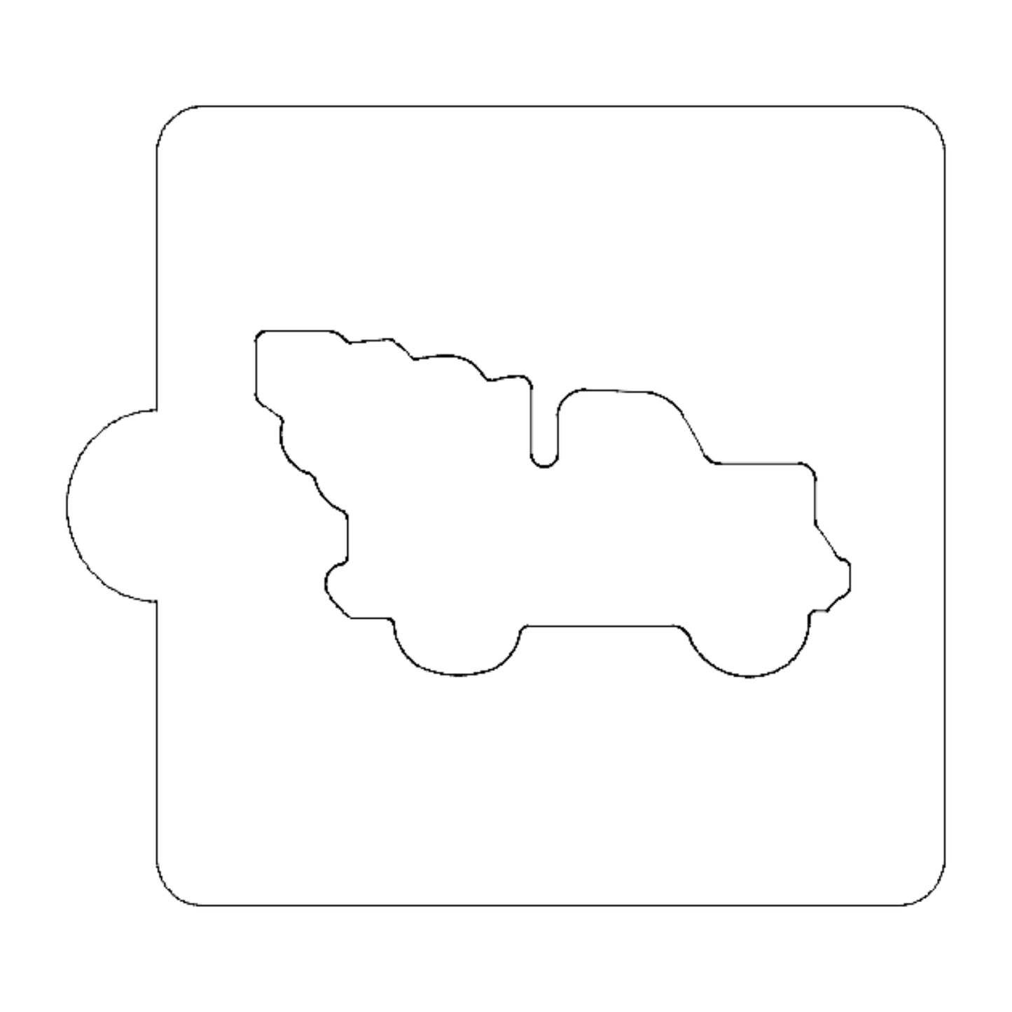 Christmas Tree Truck Stencil for Cookies or Cakes USA Made LS2033