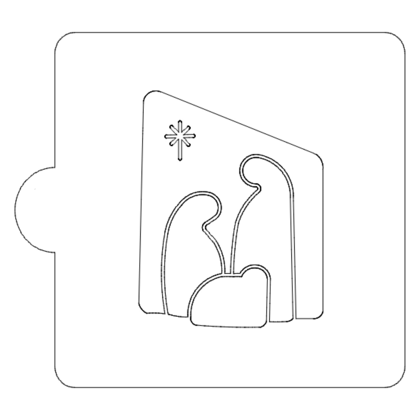 Nativity Scene Christmas Stencil for Cookies or Cakes USA Made LS2295