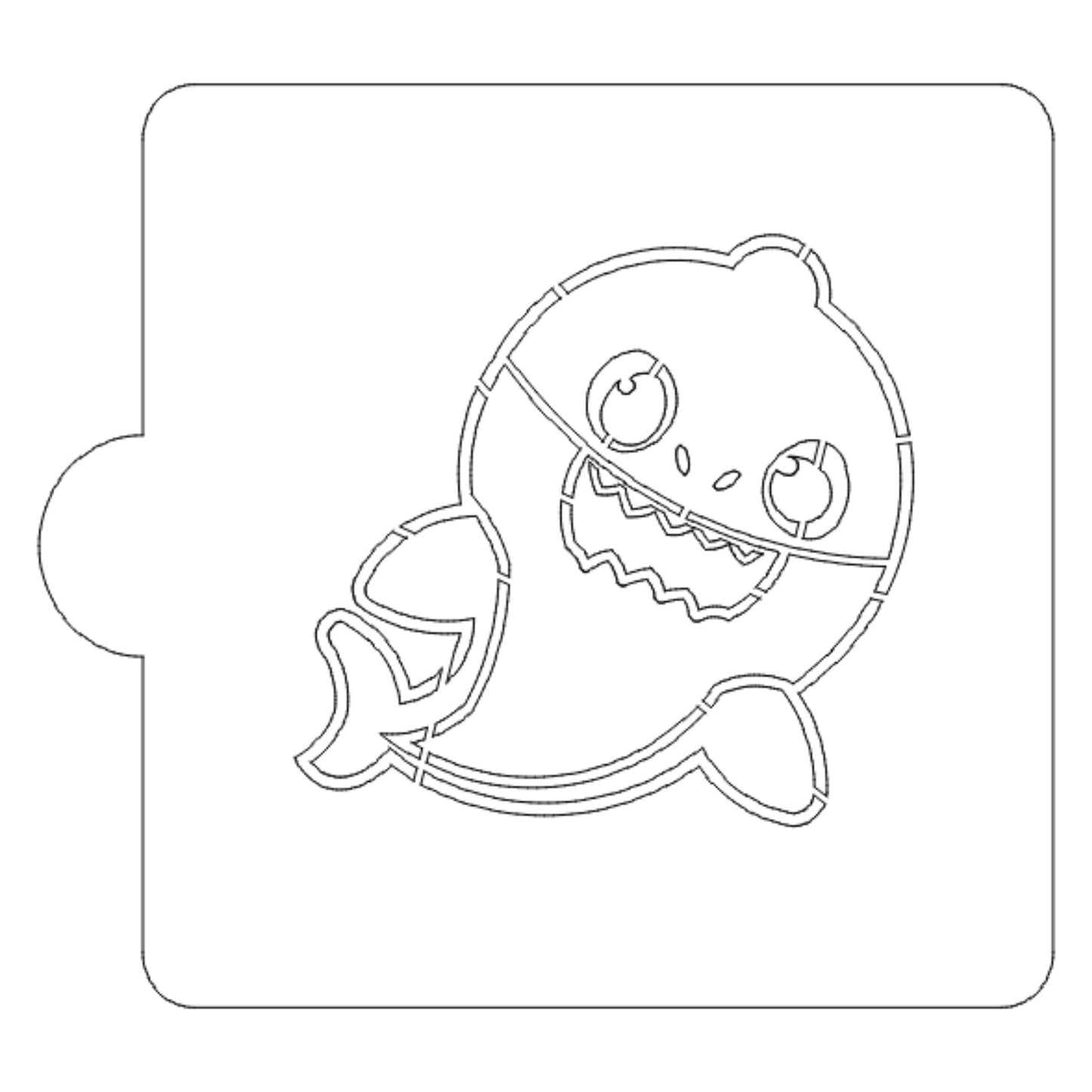 Daddy Shark Baby Cartoon Stencil for Cookies or Cakes USA Made LS2449