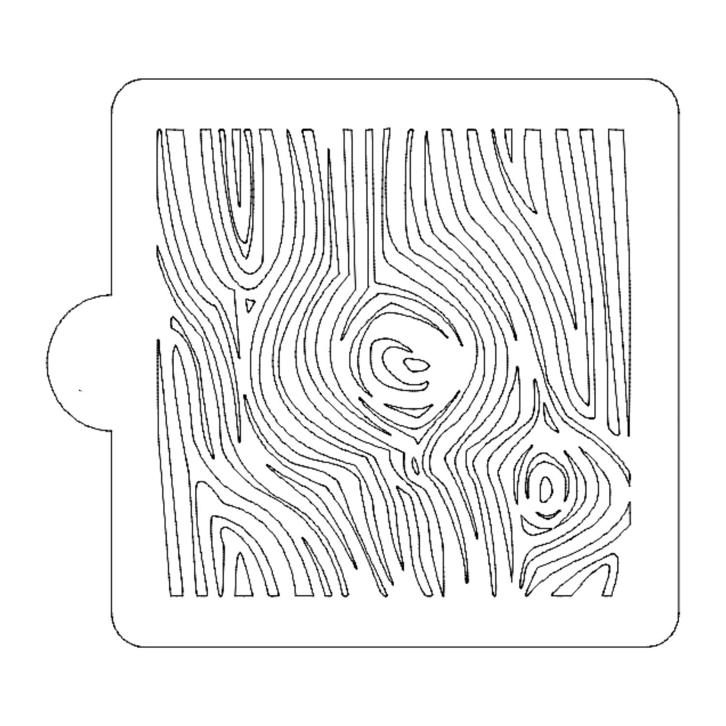 Wood Grain Pattern Stencil for Cookies or Cakes USA Made LS9004