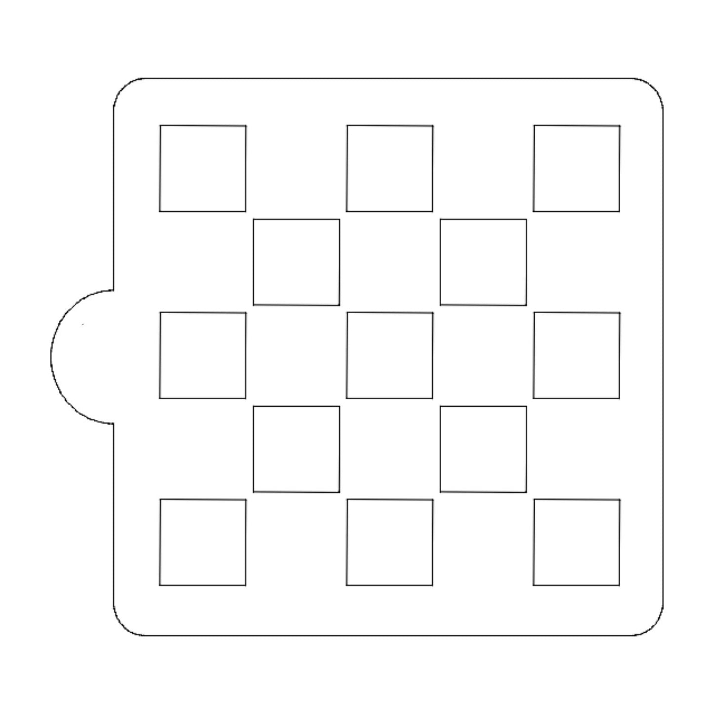 Checkerboard Pattern Stencil for Cookies or Cakes USA Made LS9007