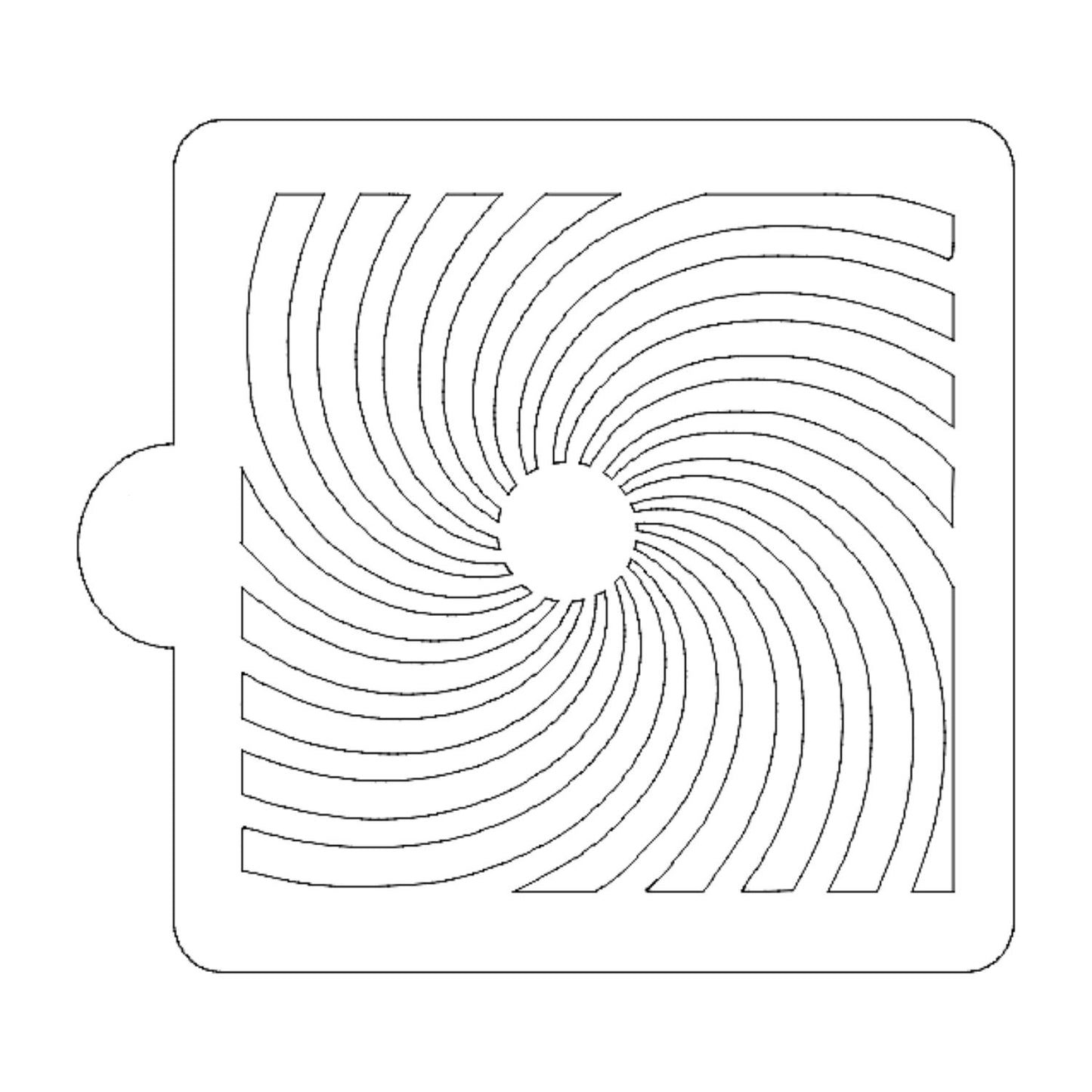 Circle Starburst Pattern Stencil for Cookies or Cakes USA Made LS9019