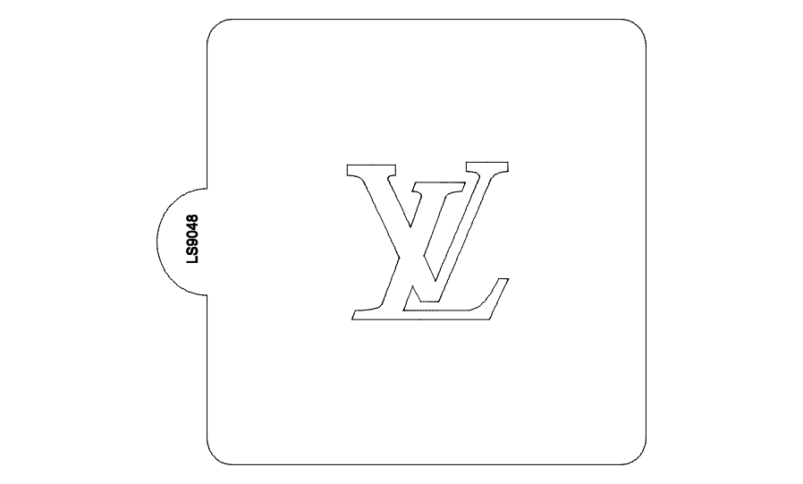 LV Symbol Design Stencil for Cookies or Cakes USA Made LS9048