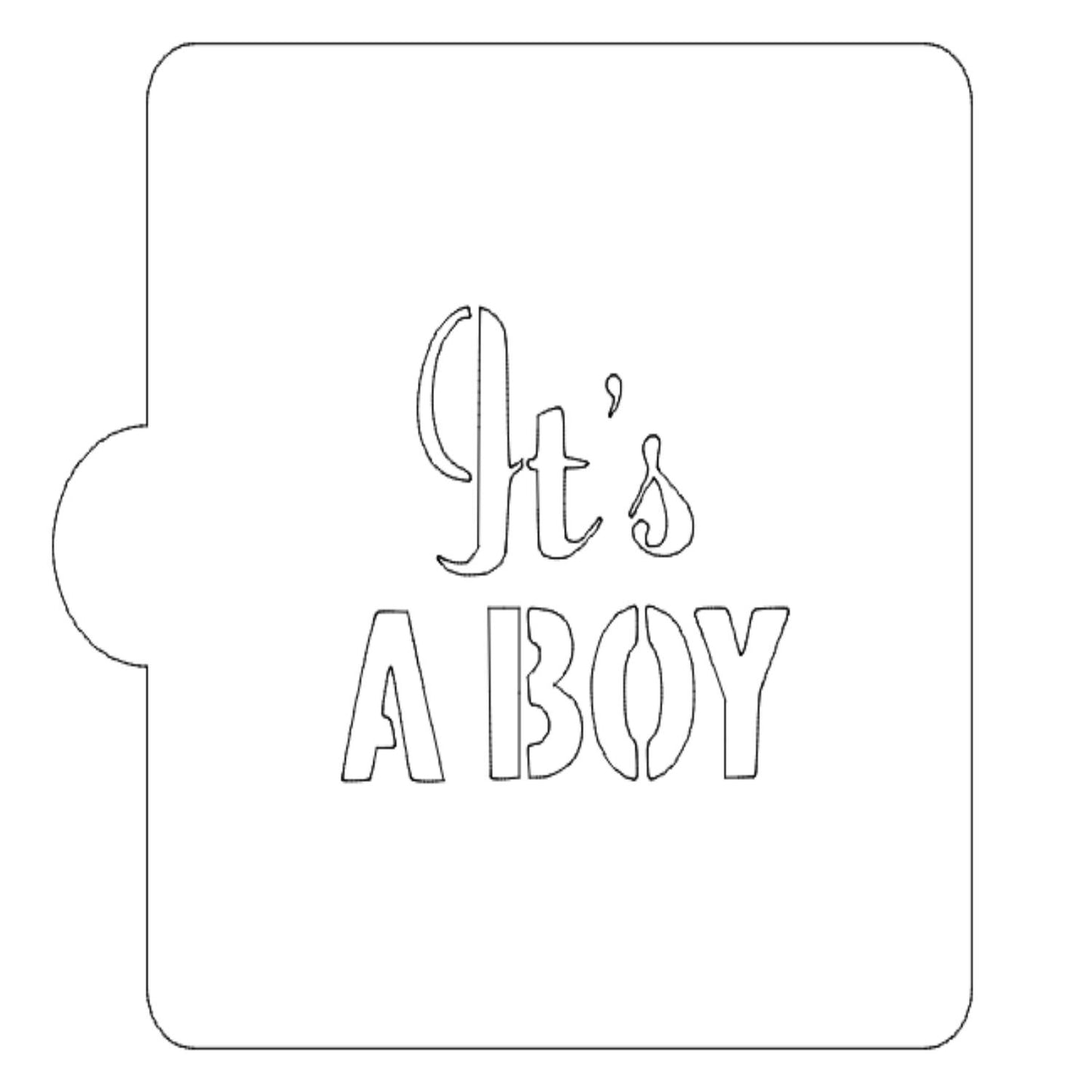 Its A Boy Baby Shower Stencil for Cookies or Cakes USA Made LS9062