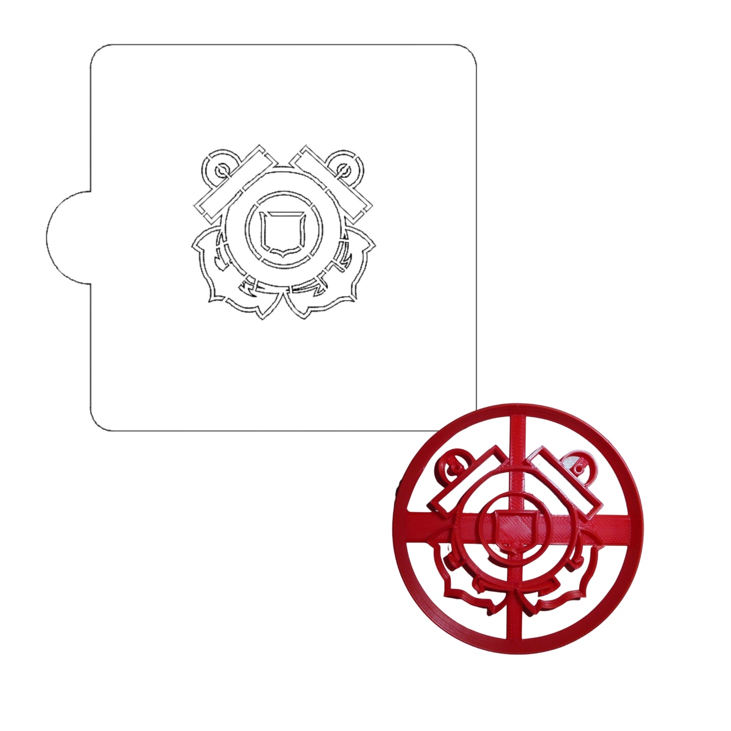 US Coast Guard Detailed Stencil And Cookie Cutter Set USA Made LSC3420