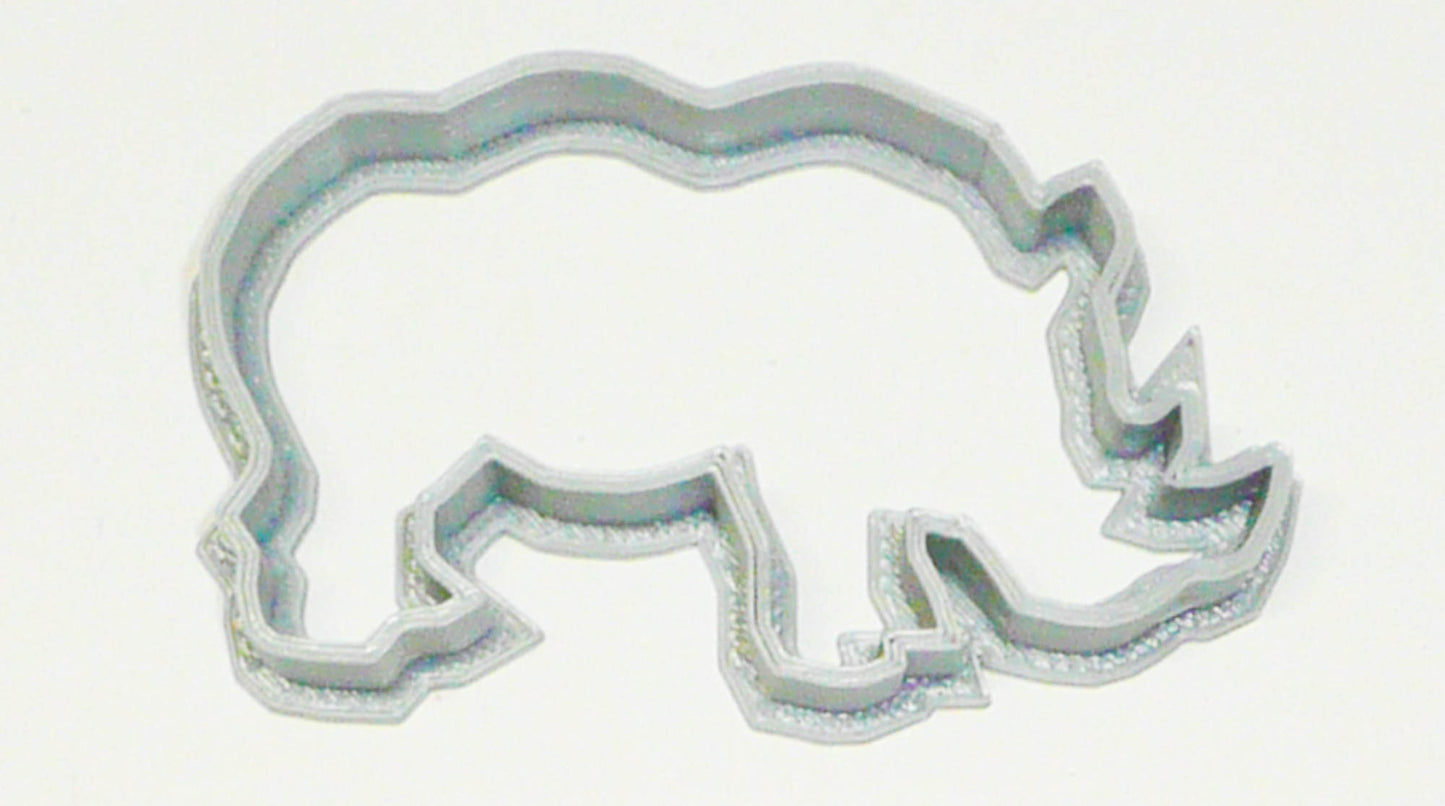Rhino Rhinoceros Zoo Safari African Animal Special Occasion Cookie Cutter USA PR2287