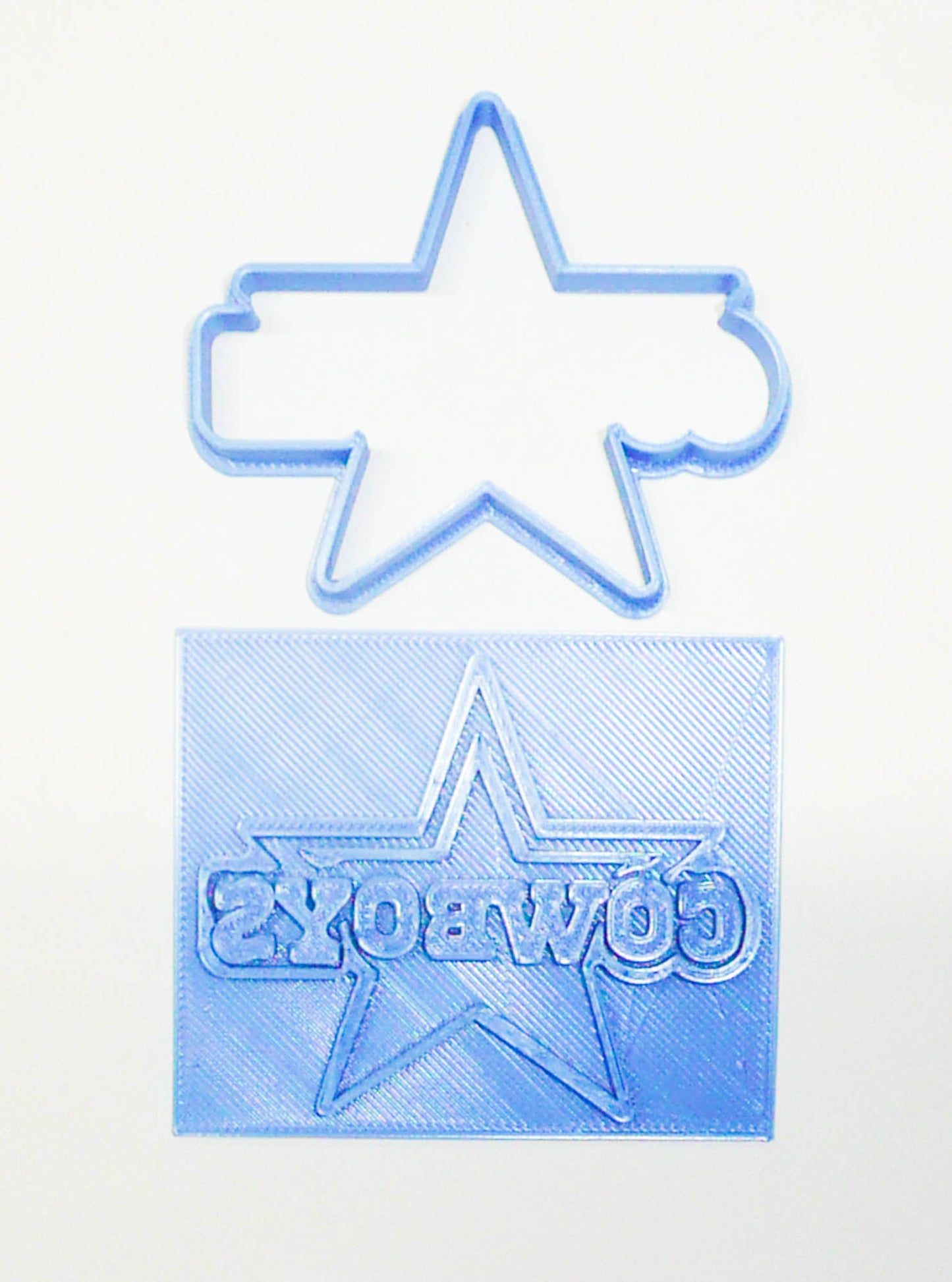 Dallas Cowboys Cookie Stamp and Outline Cutter Set of 2 Made in USA PR3192