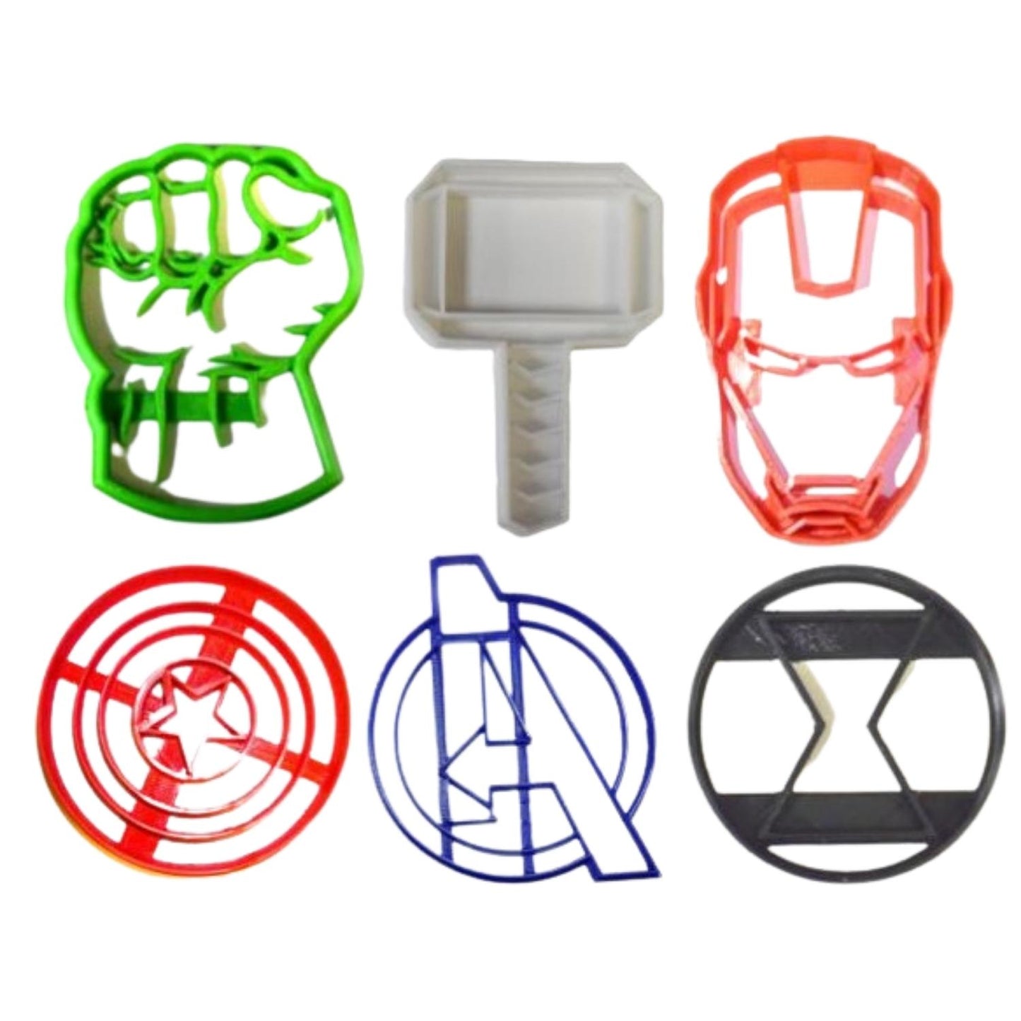 Avengers Superheroes Marvel Logos Set Of 6 Cookie Cutters USA PR1051
