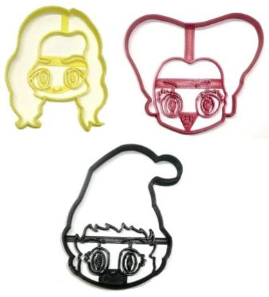 Hocus Pocus Sanderson Sisters Detail Faces Set Of 3 Cookie Cutters USA PR1577