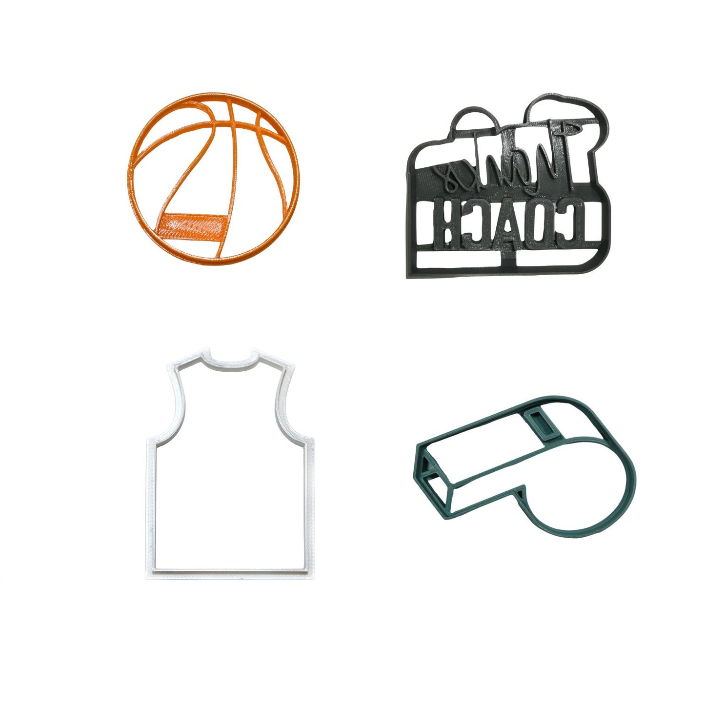 Thanks Coach Basketball Team Set Of 4 Cookie Cutters Made In USA PR1998