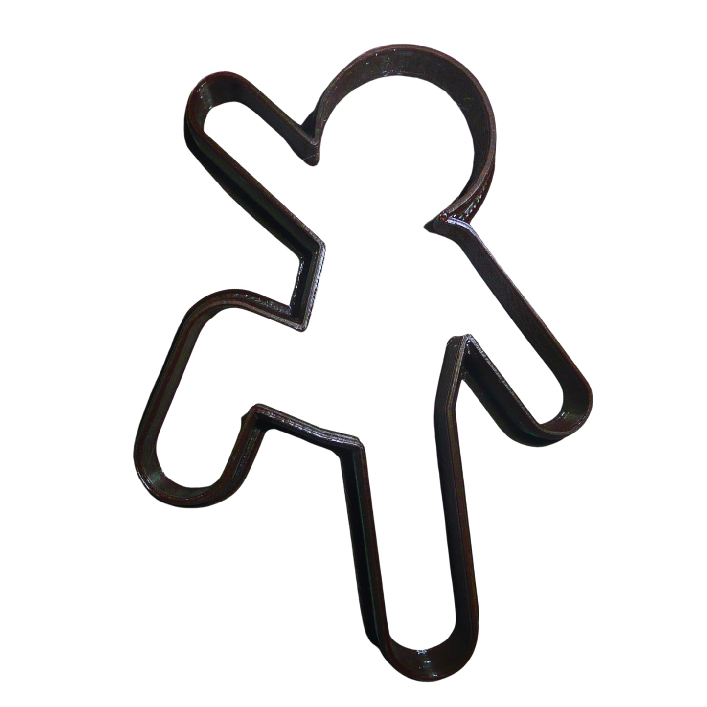 Running Moving Action Gingerbread Man Outline Christmas Cookie Cutter USA PR2153