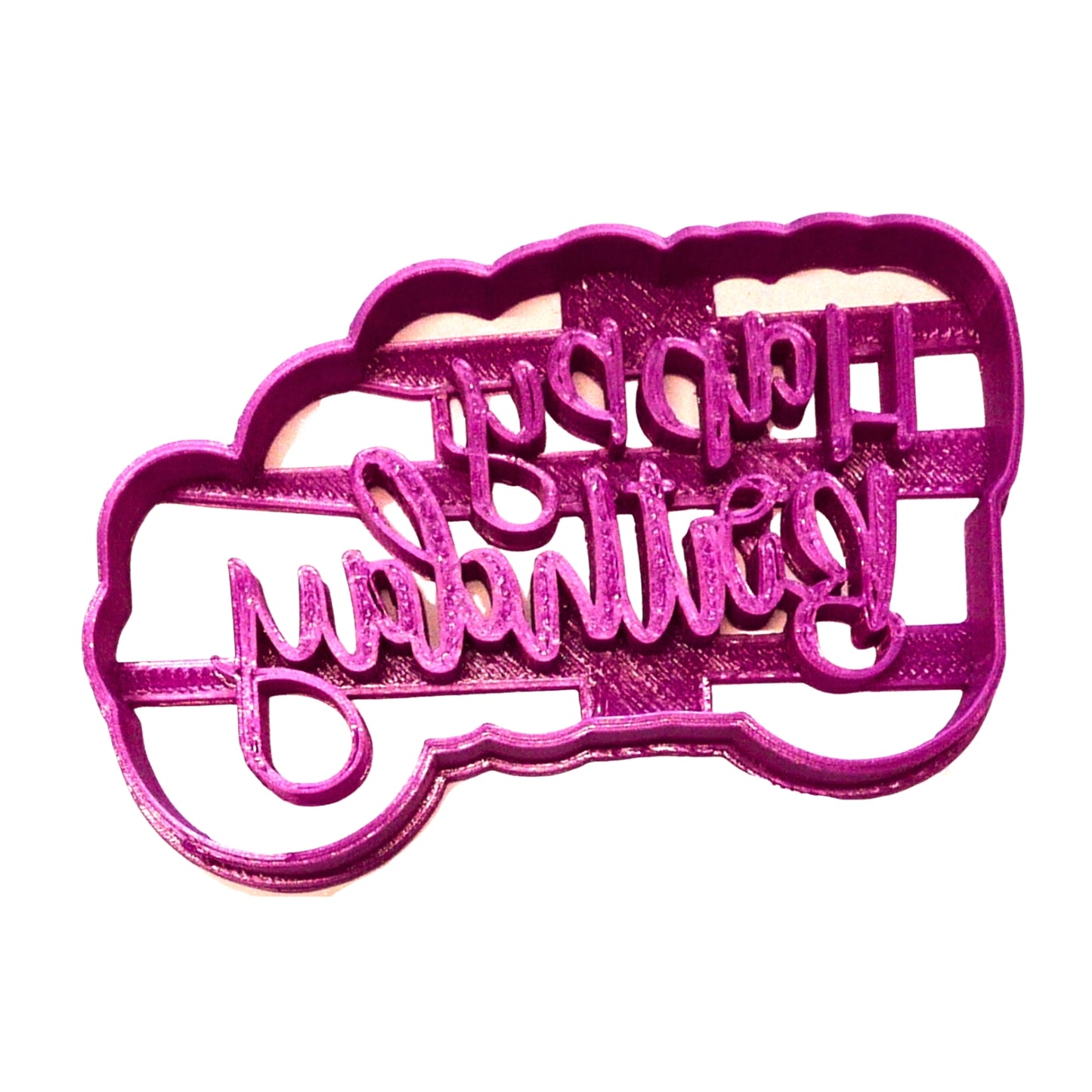 Happy Birthday Words Fun Font Party Celebration Cookie Cutter USA PR2514