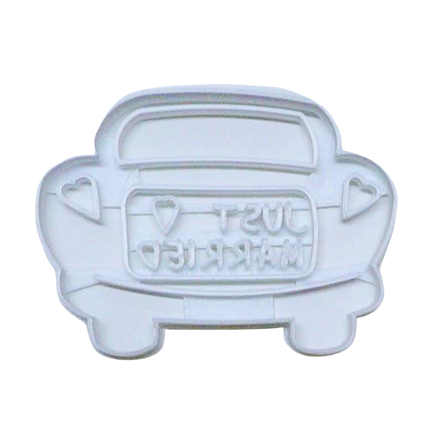 Just Married Sign On Wedding Getaway Car Newlyweds Cookie Cutter USA PR3012