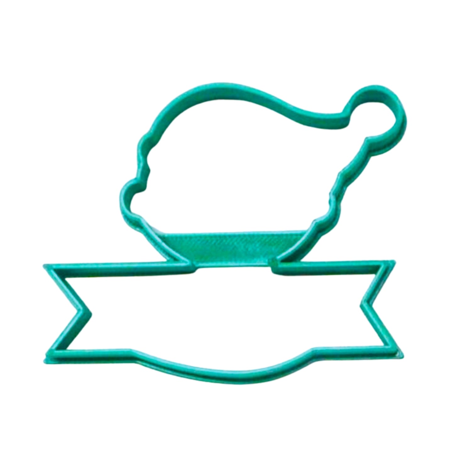 Elf Face Outline With Banner Santa Helper Christmas Cookie Cutter USA PR3033