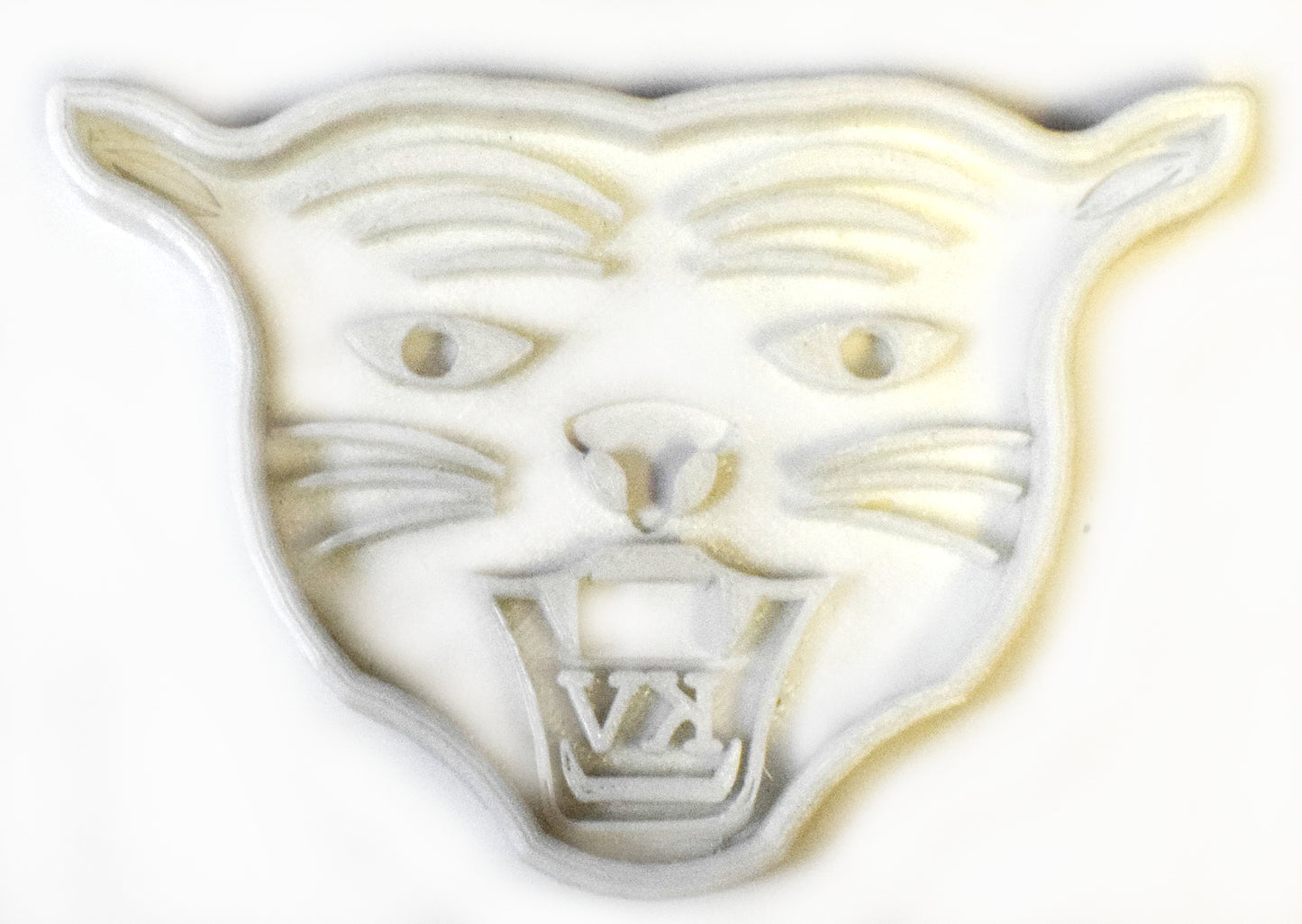 KVHS Kankakee Valley KV Cougar Face Mascot Cookie Cutter Made in USA PR315