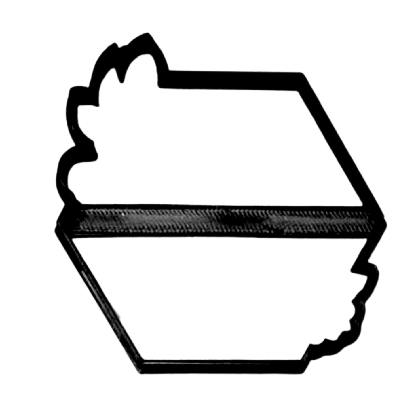 Floral Hexagon Hex Frame Outline Flower Edge Accent Cookie Cutter USA PR3224