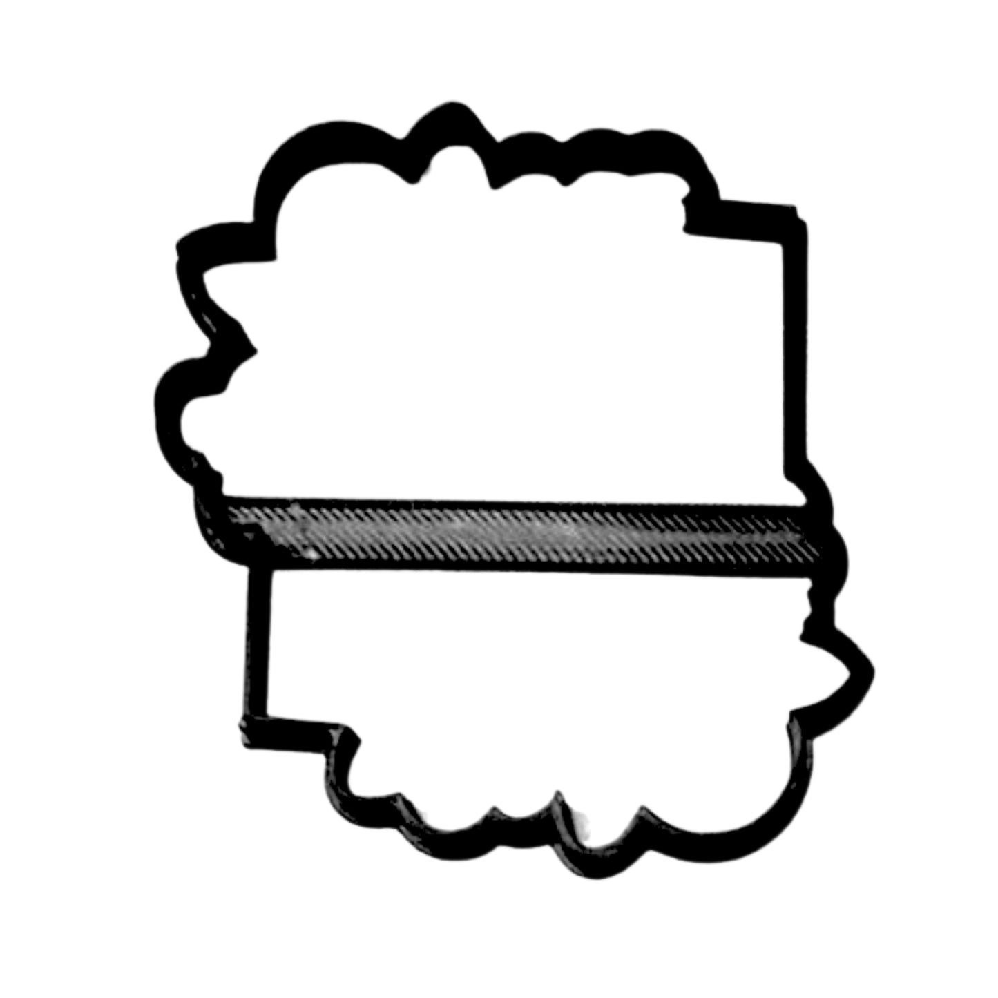 Floral Square Frame Outline Flower Edge Accent Cookie Cutter USA PR3225