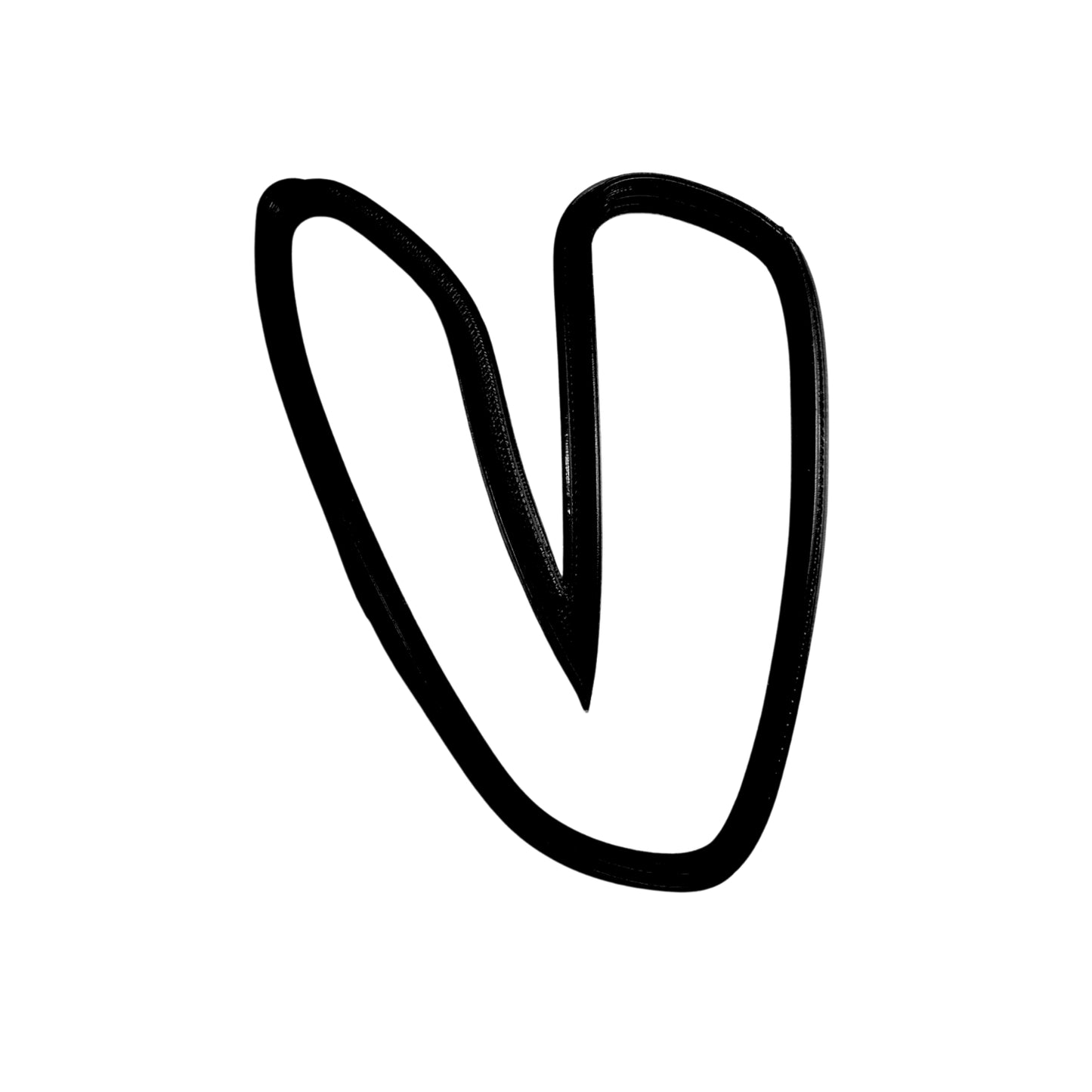 Letter V Uppercase Fancy Stylized Font Alphabet Cookie Cutter USA PR3349