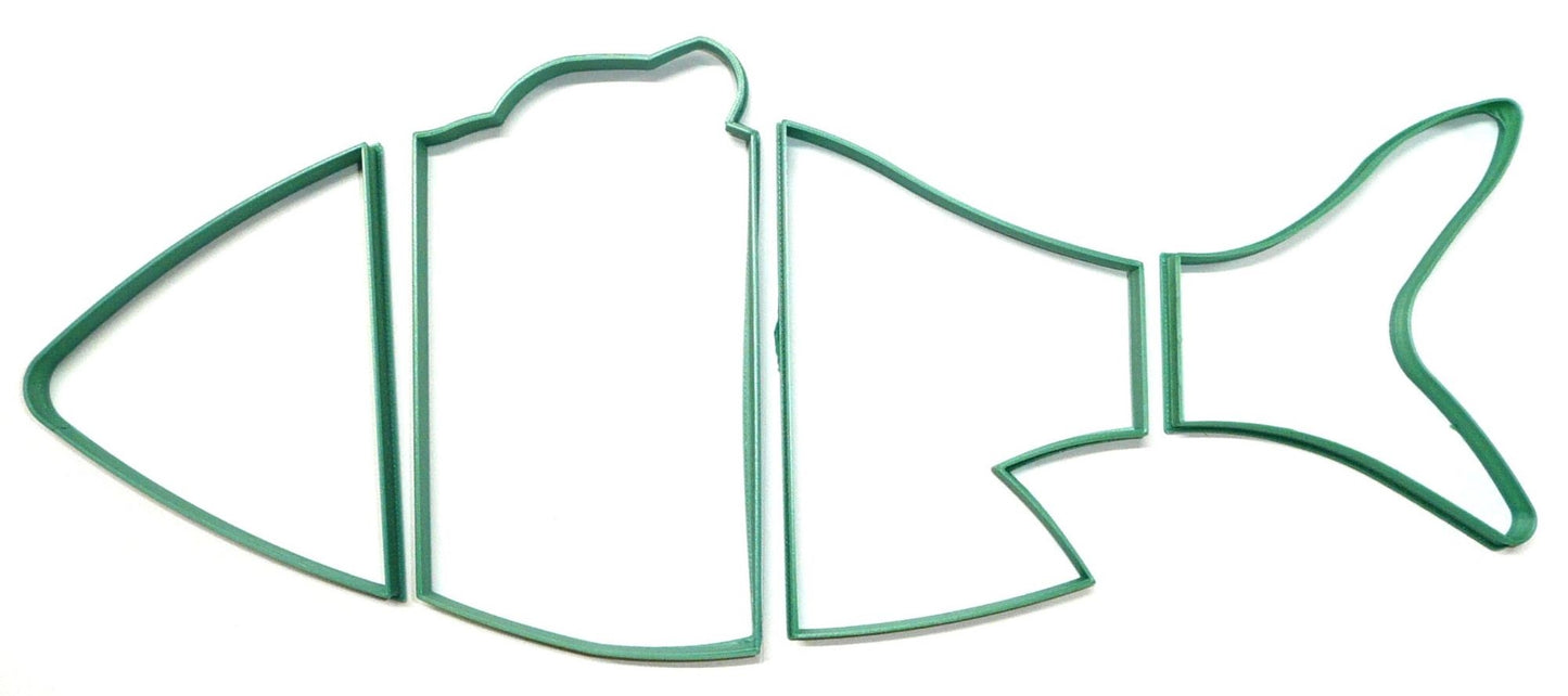 4 Piece Large Fish Puzzle Clay or Cookie Cutter USA PR3617