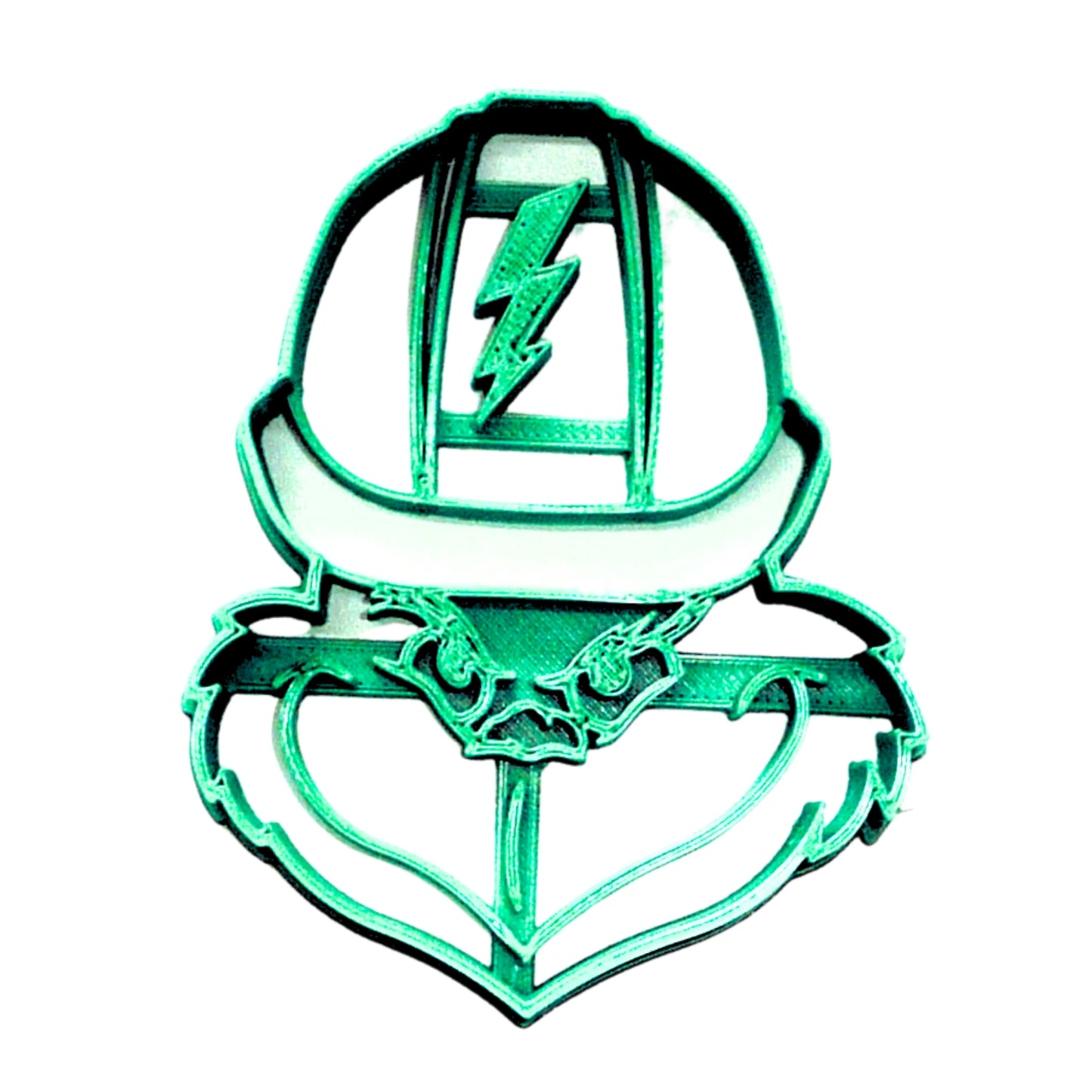 Grinch Face Head Christmas Lineman Construction Cookie Cutter USA PR4047