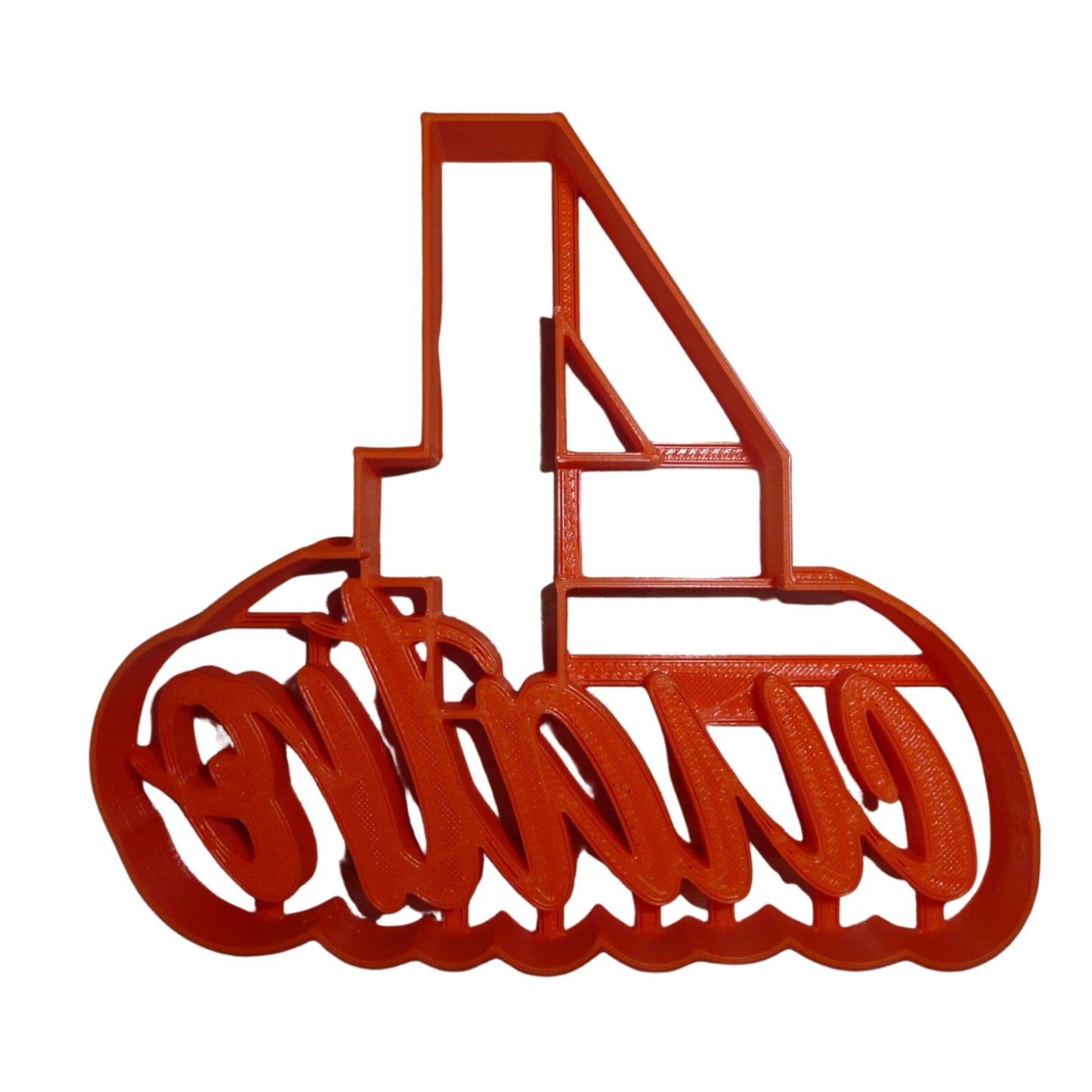 Spanish Number Cuatro 4 With Word Cookie Cutter Cortador De Galletas USA PR4124