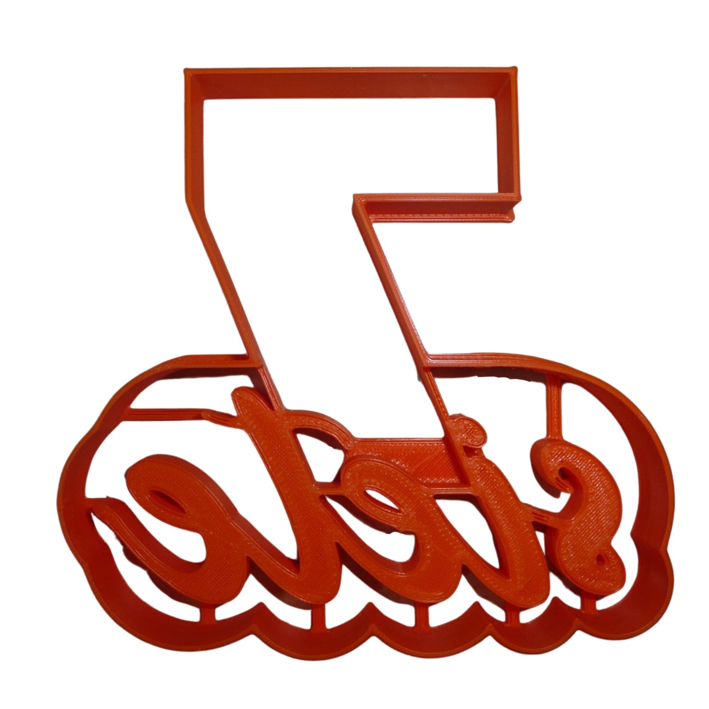 Spanish Number Siete 7 With Word Cookie Cutter Cortador De Galletas USA PR4127