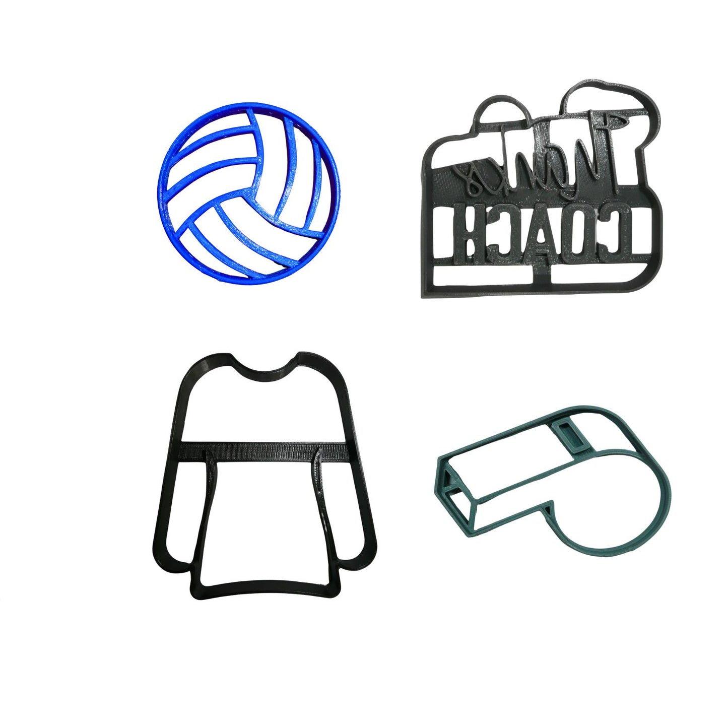 Thanks Coach Volleyball Team Set Of 4 Cookie Cutters Made In USA PR9002