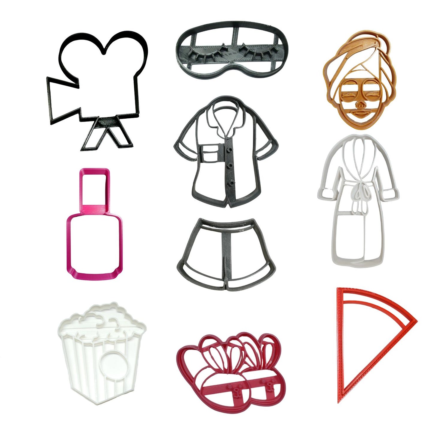 Girl Sleepover Pajama Party Set Of 10 Cookie Cutters Made In USA PR9043