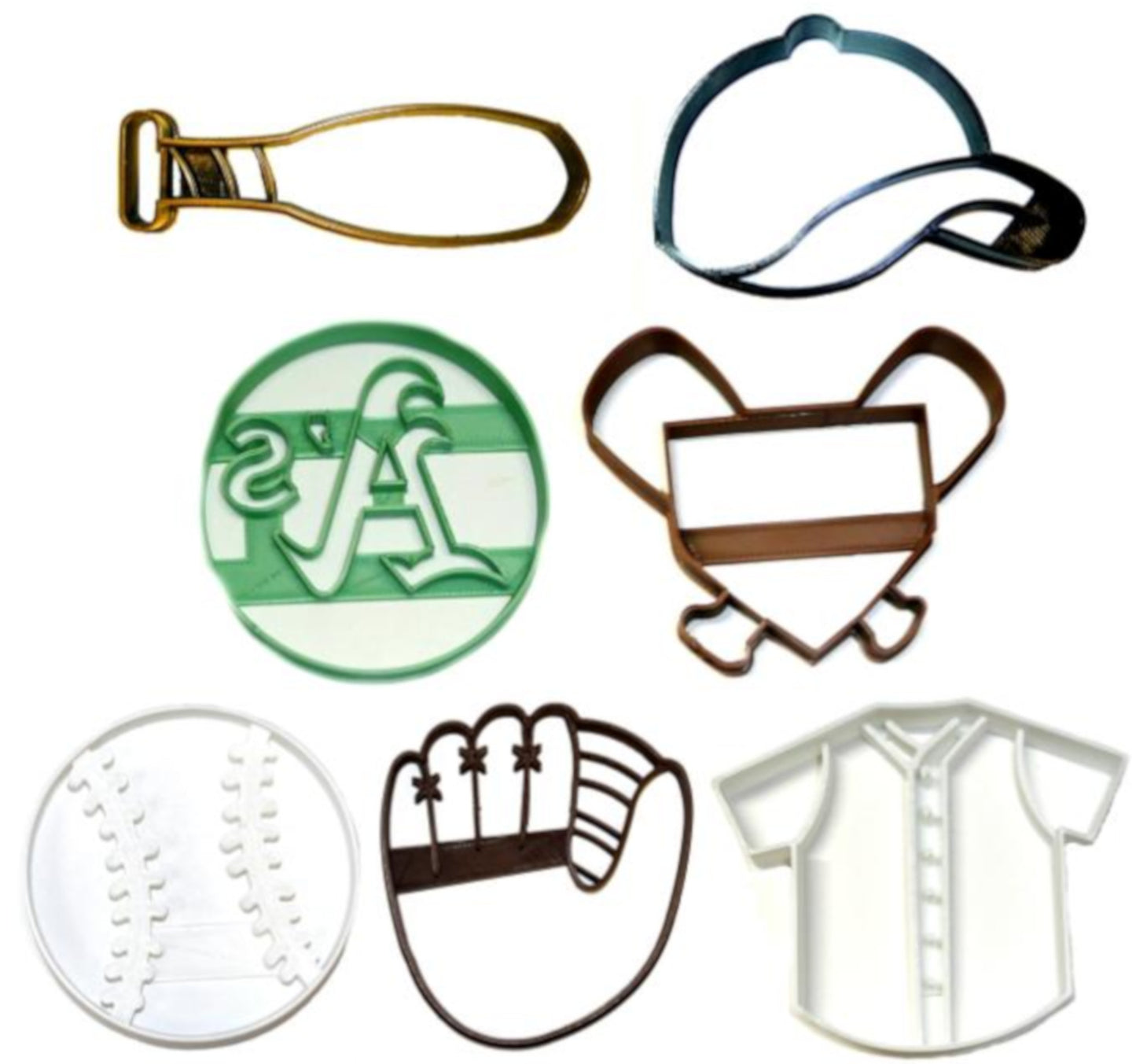 Oakland Athletics MLB Baseball Team Logo Set Of 7 Cookie Cutters USA PR1280