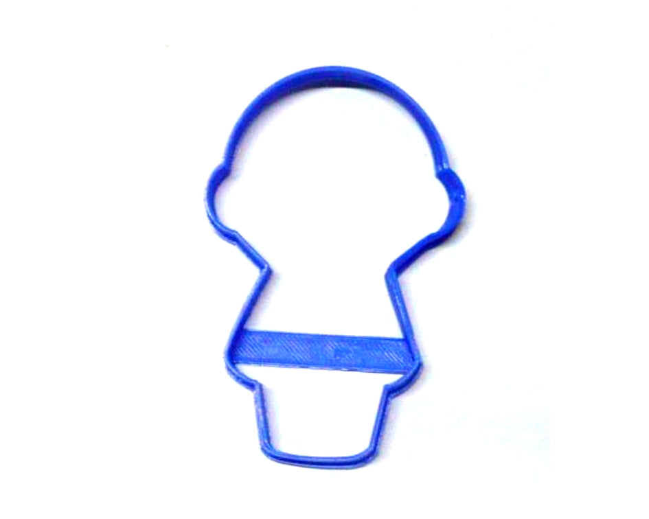 Boy Body With Round Head Outline Vintage Kid Toy Design Cookie Cutter USA PR3070
