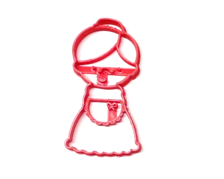 Mrs Claus With Details Dress Apron Santa Wife Christmas Cookie Cutter USA PR3265