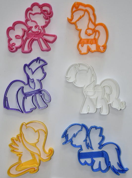 My Little Pony Friendship is Magic Ponies Set Of 6 Cookie Cutters USA PR1077