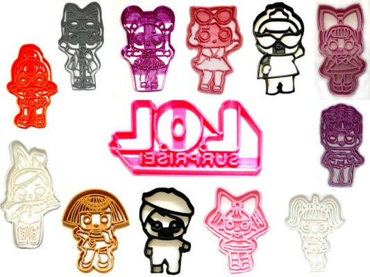 LOL Little Outrageous Littles Surprise Dolls Set Of 13 Cookie Cutters USA PR1289