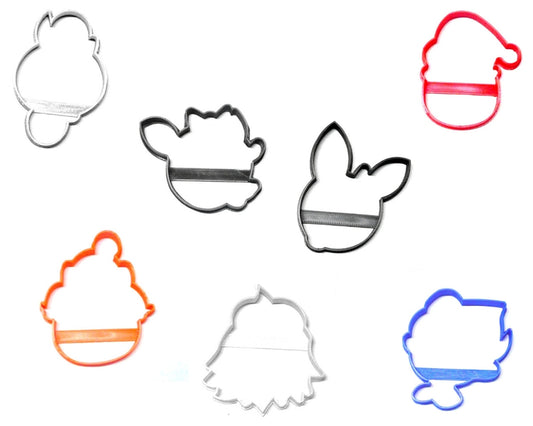 Rudolph Red Nosed Reindeer Movie Characters Set Of 7 Cookie Cutters USA PR1379