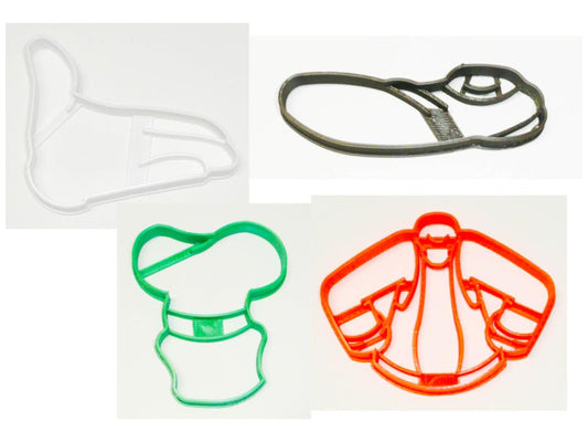 Goofy Outfit Costume Mickey Mouse Friend Set of 4 Cookie Cutters USA PR1482