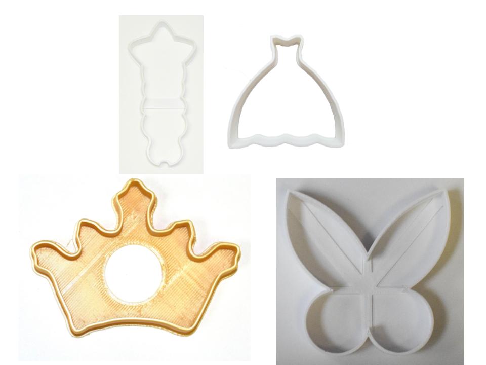 Fairy Tale Princess Make Believe Set of 4 Cookie Cutters USA PR1487