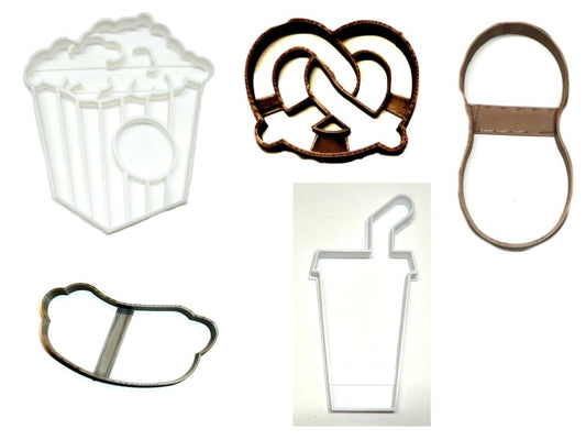 Concession Stand Stadium Food Snack Set of 5 Cookie Cutters USA PR1453