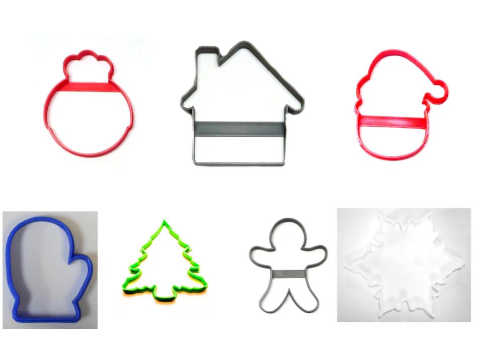 Cottage at North Pole Santa Claus Set of 7 Cookie Cutters USA PR1471