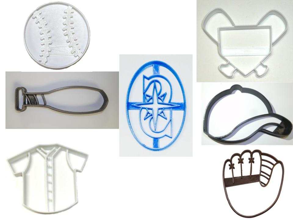 Seattle Mariners MLB Baseball Team Set Of 7 Cookie Cutters USA PR1504