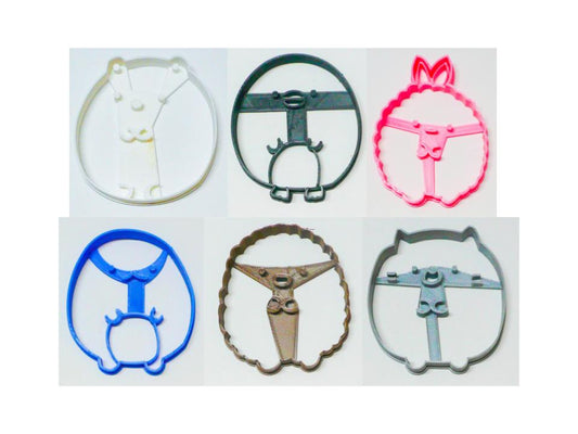 Round Chubby Puffy Animals Set of 6 Cookie Cutters USA PR1440
