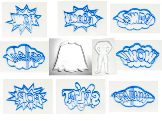 General Superhero Kit Super Hero Set of 10 Cookie Cutters USA PR1495
