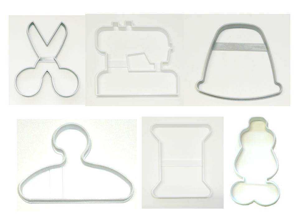 Fashion Designer Seamstress Set of 6 Cookie Cutters USA PR1462