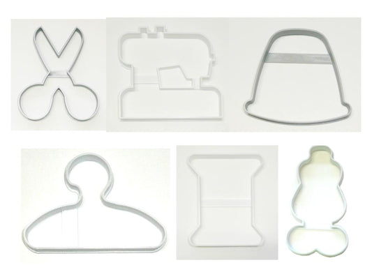 Fashion Designer Seamstress Set of 6 Cookie Cutters USA PR1462
