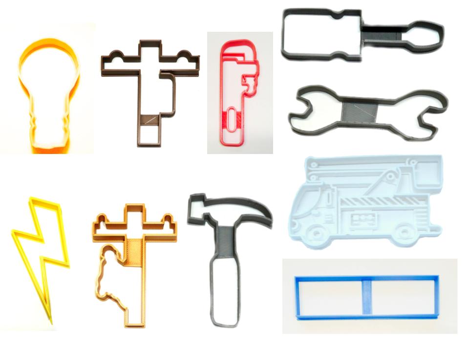 Lineman Linemen Appreciation Day Set of 10 Cookie Cutters USA PR1500
