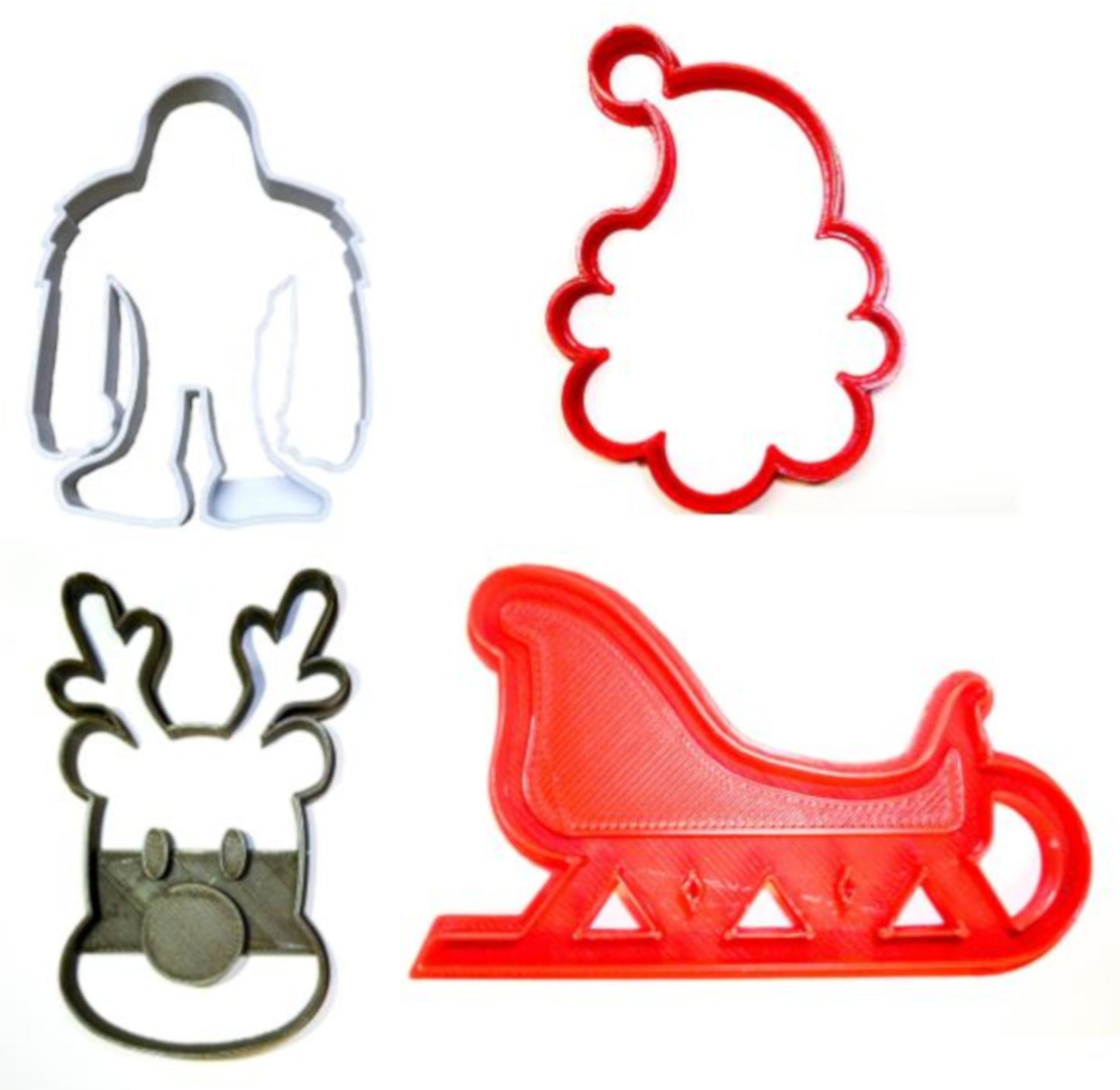 Rudolph Reindeer Santa Sleigh Christmas Movie Set Of 4 Cookie Cutters USA PR1284
