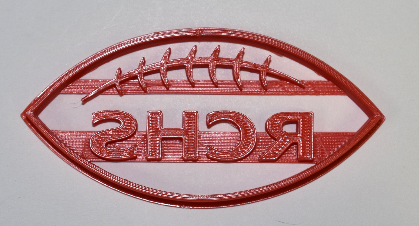 Rensselaer Central RCHS Football Sports Cookie Cutter Made in USA PR692